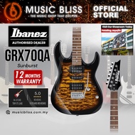 Ibanez Gio GRX70QA Humbucker Electric Guitar with HSH Pickup - Black / Blue / Red / Sunburst (GRX 70