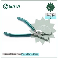 TANG 72042 GERMAN STYLE INTERNAL SNAP RING PLIERS CURVED 7" SATA