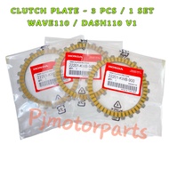 WAVE110 / DASH110 V1 ( 3 PCS / 1 SET ) CLUTCH PLATE / KLAC PAD DISC CLUTCHPLATE - WAVE DASH 110 V1
