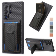 for Galaxy S24 Ultra Wallet Case with Card Holder, Fiber Shockproof Folding Kcikstand Case for Samsung S24 Plus/S23 Ultra/S23 FE/S22 Ultra/S21 Ultra/S20 Ultra/Note 20 Ultra/Note 10