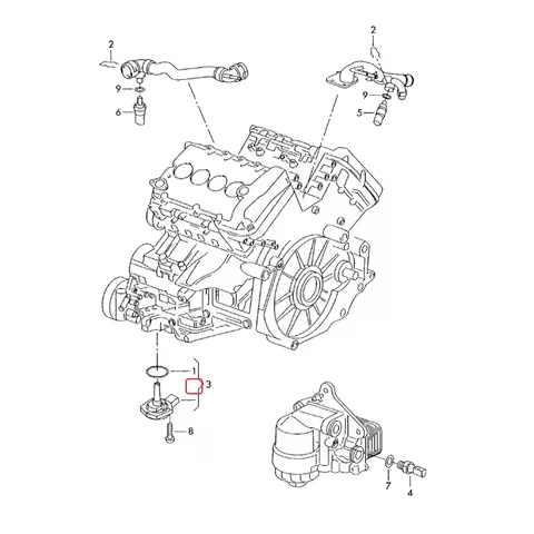Engine Oil Level Sensor OE 1J0907660B 1J0907660A For VW Passat B5 Jetta Golf MK4 Beetle Audi A4 A6 A