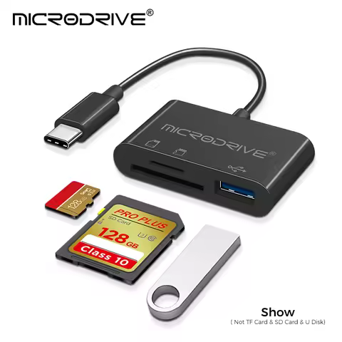 3 In 1 Micro USB Type C Adapter USB TF SD Card Reader USB-C Memory Card OTG Adapter U Disk For Macbo