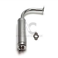 Black Muffler Stock Exhaust For 80cc 66cc 49cc Motorized Bicycle 2-Stroke Engine