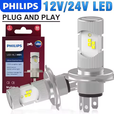 Philips Ultinon Essential Moto HS1 Led H4 Motorcycle Headlight Bulbs Plug and Play 11636UEMX1 PX43t 