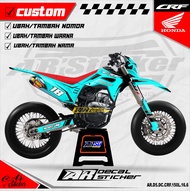 Skotlet motor fullbody CRF 150L Aksesoris Motor keren - Decal Stiker Honda CRF 150 L Anti Hujan AR-D