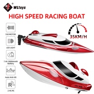 Wltoys WL918 RC Boat High Speed Racing Boat Full Scale LED Speedboat 35KM/H 200M RC Distance 3000AmA