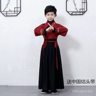 6GHR Children's Day Performance Costume Hua Mulan Hanfu Martial Arts Bold Performance Outfit