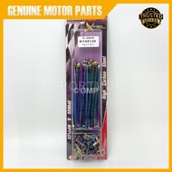 OSAKI SPOKES & NIPPLES (RAINBOW) 9/10x172 / 9/10x120 RANTING LIDI RIM SPOKE ALLOY RIMS BATANG MOTORC