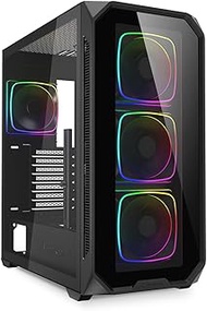 Sharkoon AK5G RGB Black Front Tempered Glass Panel Compatible with Rear Connector ATX (BTF) / Mini-I