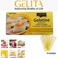 Gelatin Gelita Sheets Gelatin Gelita 5 Sheets HALAL Bovine Gelatin Sheets/