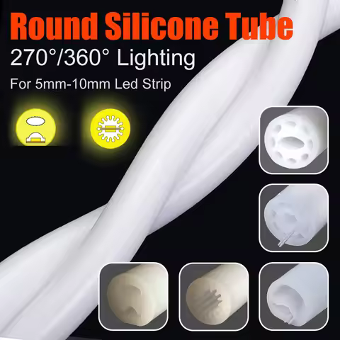 Round Silicone Neon Tube 270° 360° Luminous Flexible Silica Gel Tube IP67 Waterproof For WS2811 WS28