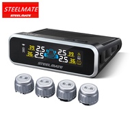 NJBESTJOY STEELMATE TPMS E3 solar tire pressure monitoring car tire alarm