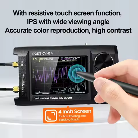 50KHz to 2.7GHz PORTXVNSA NanoVNA-H4 Plus VNA Vector Network Analyzer Antenna Analyzer