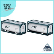 TOMIX N Scale ISO 20ft Tank Container Frame Type Japan Oil Transportation Green, Set of 2, 3175 Rail