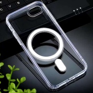 เคสโทรศัพท์ MagSafe เคสใส สำหรับ iphone 16E 7 8 Plus XR X XS XSMAX SE 8plus 7plus เคสชาร์จไร้สายแบบแ