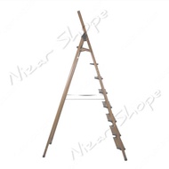 Krisbow Tangga Lipat Aluminium alumunium 8 Step Motif Kayu 2,4 Meter
