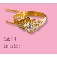 Cincin permata emas 585 tulen