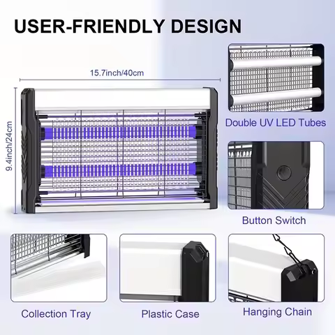 JOYINLED EU Plug Electric Shock Mosquito Killer Lamp Anti Mosquito Trap 4W/8W/10W Wall Mounted/Stand