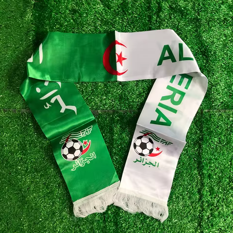 SKY FLAG Algeria football scarf 14*130cm Algeria flag Custom Scarf football team Scarf Printing Sati