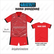 [ Free sablon nama ] baju bola anak laki-laki setelan olahraga anak/ jersey futsal anak-anak kaos olahraga anak