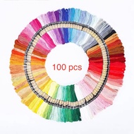 100 Pcs Cross stitch thread embroidery dental floss Benang Sulaman cross stitch thread