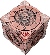 Spinner Dice 7-in-1 Metal DND Set – Premium Copper RPG Dice with 3D Monster Reliefs, Gyro Spinner & 
