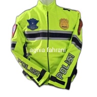 Jaket Polantas Polisi Patwal Bahan Goretex Lengan Bordir