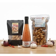 KETO COMBO 1 Pack Chicharon Bagnet 165g + 1 Bottle Sukang Atchara No Sugar 500ml + 1/2 Kilo Inantala