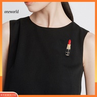 Oneworld| Brooch for Sweaters Sophisticated Brooch Stylish Rhinestone Lipstick Corsage Brooch for Wo