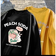 Loose Oversize Tee Tshirt Women's Loose Large Model Peach Soda LP Motif