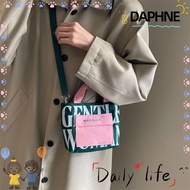DAPHNE Crossbody Bags, High-capacity Mini Small Square Bag, Canvash Letter printing Tote Handle Bags