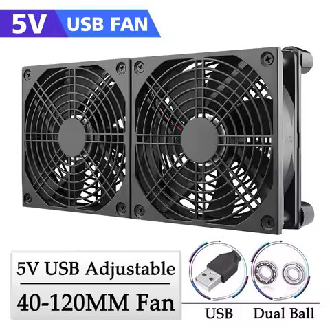 Router Cooling Fan DIY Cooler DC 5V USB Powered Supply 2000 RPM 100 CFM Wireless Silent Quiet Fan fo