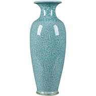 Ceramic Vase Antique Jun Porcelain Crackled Glaze Borneol Vase Home Living Room Entrance Decoration Floor AJLT