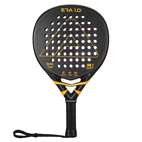 AMASPORT 18K Carbon Silver Padel Racket With 3D Textured Surface,Smartstrap Technology Padel for Spi