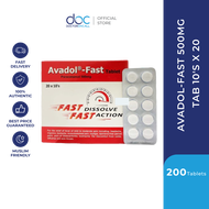 AVADOL-FAST (Paracetamol) 500MG Tablet 10S X 20