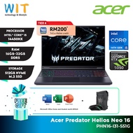 Acer Predator Helios Neo 16 PHN16-I31-551G (Intel Core i5-14450HX/16GB-32GB RAM/512GB/16" WUXGA/RTX5