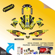 DECAL STICKER YAMAHA VIXION OLD TECH 3 KUNING