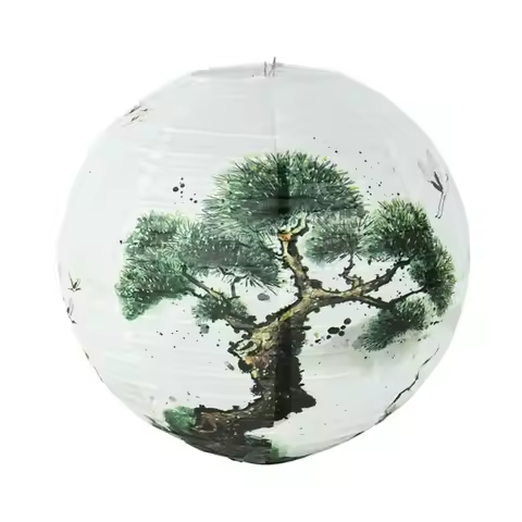 Gifts Temple Fair Decoration Mid-autumn Festival Festival Party National Day Lampshade Round Lamp Pa