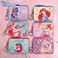 Disney Princess Coin Purse PU Kids Card Case Mermaid Ariel Rapunzel Girl Holiday Birthday Gift