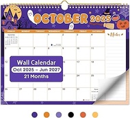 Calendar 2025-2026, 21-Month Calendar from October 2025 to June 2027, 11.5" x 14.7", Spiral Binding 