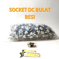 3 PIN IRON Round DC Socket | Kontra DC Socket DC Jack 3 PIN Iron Switch Socket