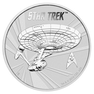 2016 1 oz Tuvalu Star Trek Enterprise Silver Coin