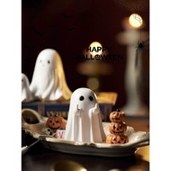 Halloween Ghost Ornaments - Spooky Funny Cute Resin Ghost Figurines Halloween Doll