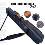 Bao đựng cơ bida 2x3 bao đựng 2 cán 3 ngọn bida . Bao vải cao cấp đựng cơ bida.