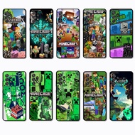 Soft black phone case for Samsung A50 A50S A52 A52S A53 A54 A55 A70 A71 A72 Minecraft game caseg