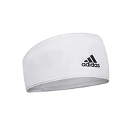 ADIDAS 雙面高彈性吸汗頭帶 簡約白