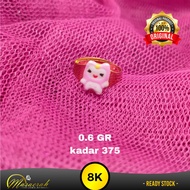 8K Gold Ring - 0.6 Gr Grade 375 - 1458