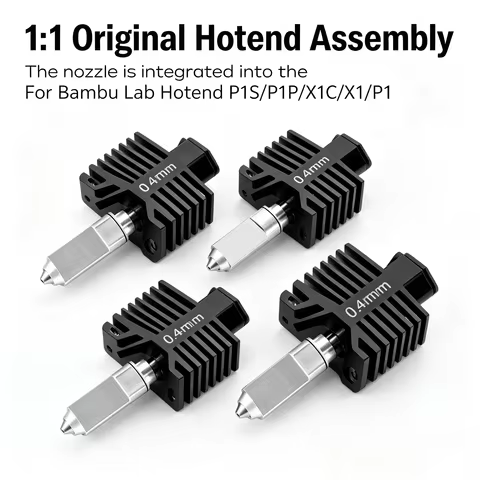 For Bambu Lab P1 X1 Series Integrated All Metal Hotend Kit Hardened Steel Nozzle 0.2 0.4 0.6 0.8 for