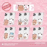 BEAR PANDA COUPLE COLLECTION PREMIUM CLEAR CASE HIGH QUALITY CASING HP SAMSUNG XIAOMI POCO INFINIX X