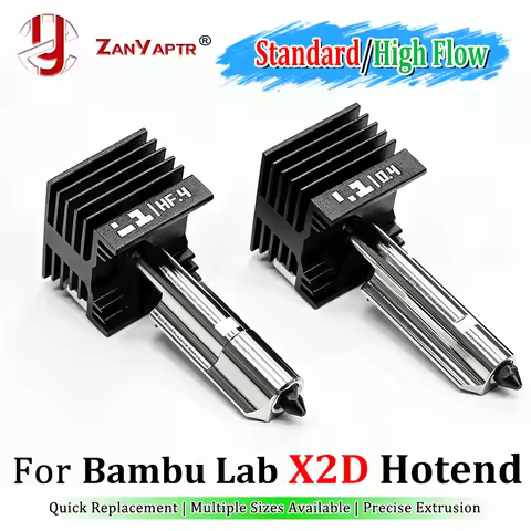 Hotend For Bambu Lab X2D Standard High Flow Hotend Nozzle 350°C High Temp Hardened Steel 3D Printer 